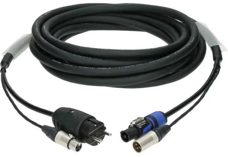 Klotz hybridní kabel 3G1.5 XLR 3p + Schuko => powerCON - 5m