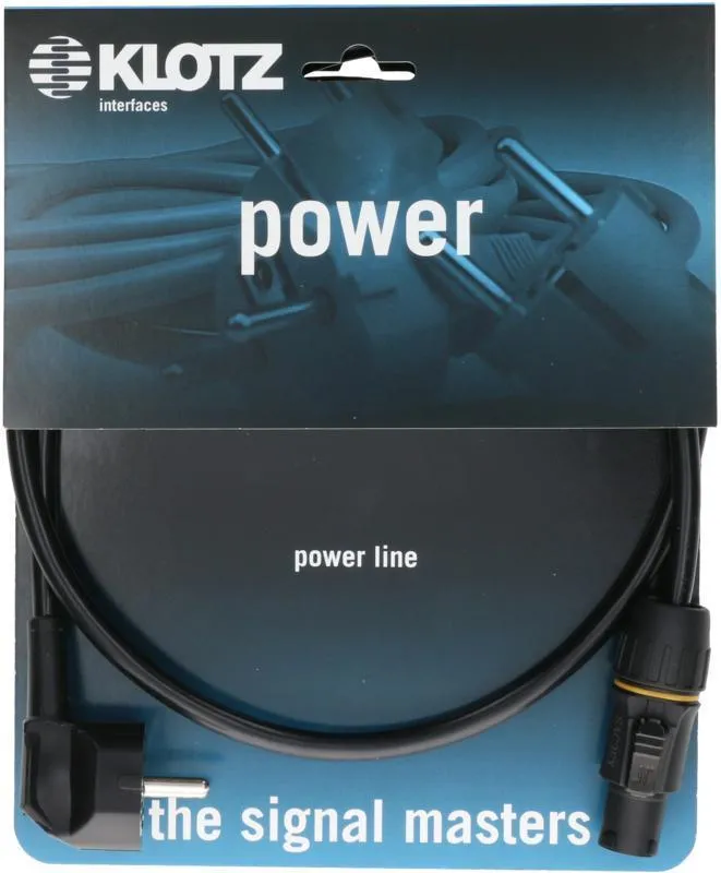 Klotz napájecí kabel 3G 1,5 mm² Schuko 90° - PowerTwist TR1 - 1,5m