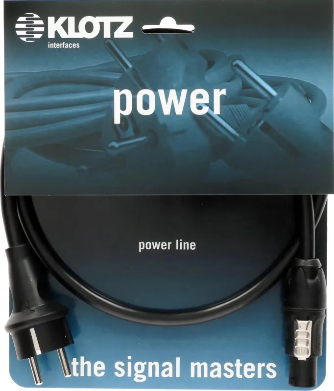 Klotz napájecí kabel Schuko - powerCON TRUE1, flexibilní, 1,5m