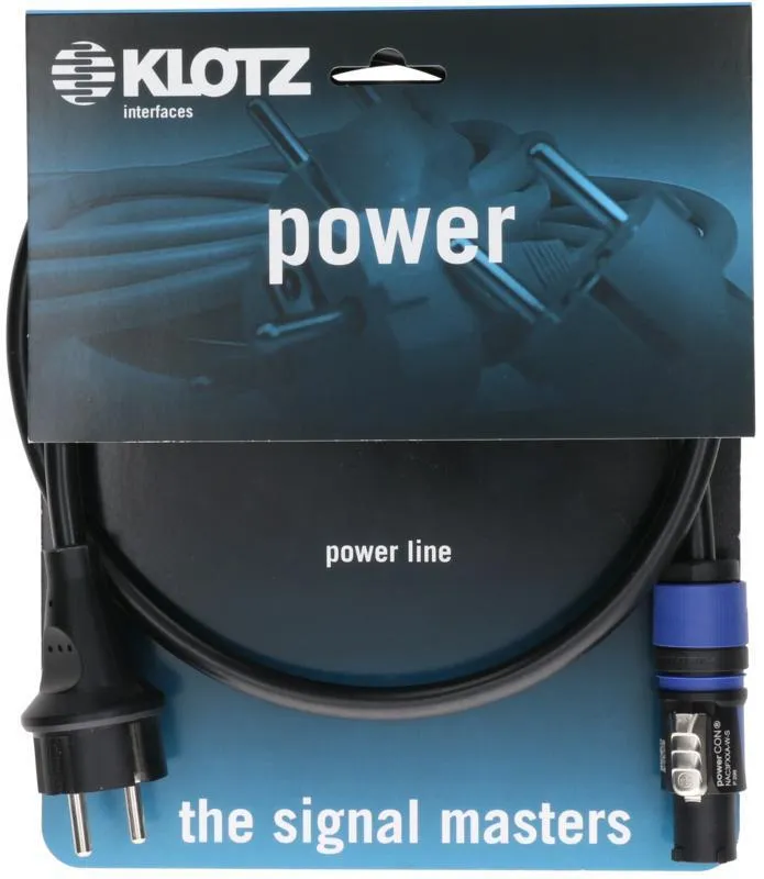 Klotz napájecí kabel H05VV-F 3G 1,5 mm² Schuko - powerCON A - 5m