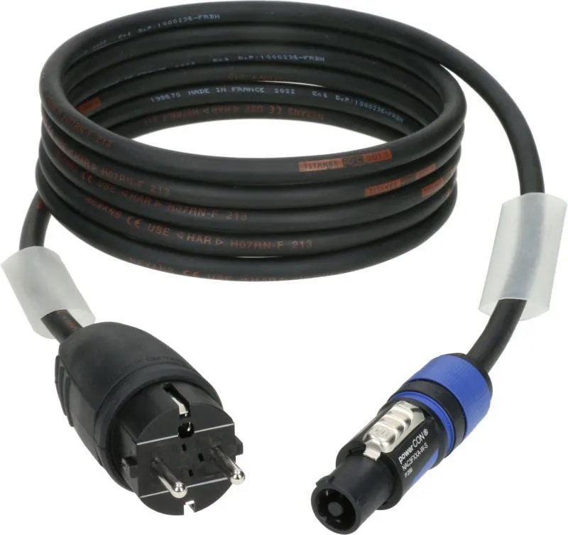 Klotz napájecí kabel TITANEX H07RN-F 3G 1,5 mm² Schuko - powerCON A - 10m
