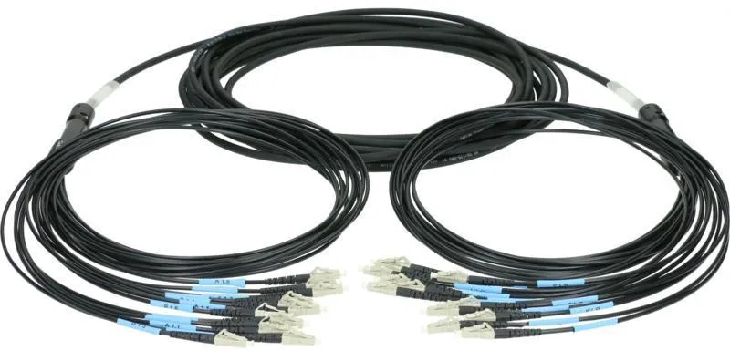 Klotz optický kabel 12x LC/UPC na 12x LC/UPC, multimódový OM4, 30m