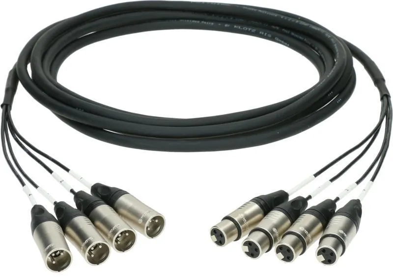 Klotz IM kabel 4-cs. analogový loom, symetrický 4 x XLR 3p samice - 4 x XLR 3p samec, 3m