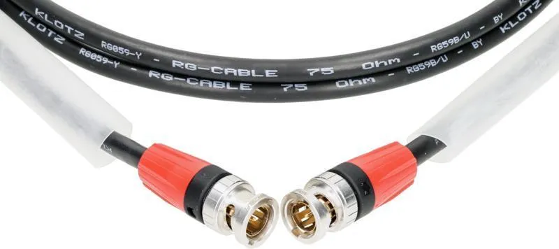 Klotz koaxiální kabel 75 ohmů, Neutrik BNC konektory, 5m