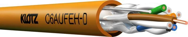 Klotz CAT6A datový kabel AWG 23/1 - U/FTP - 500 MHz - FRNC Dca
