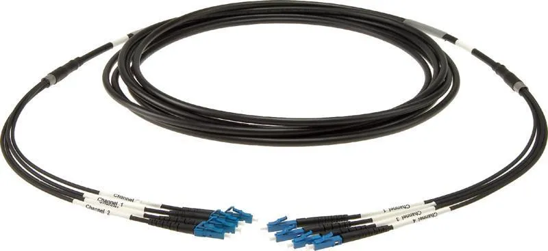 Klotz optický kabel 4x LC/UPC, single-mode OS2, 100m