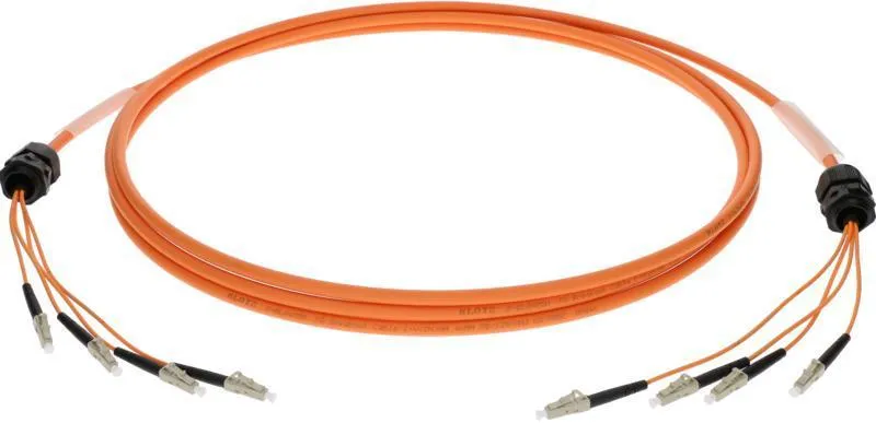 Klotz optický kabel 4x LC breakout, multimódový, 50/125 OM3, 25m