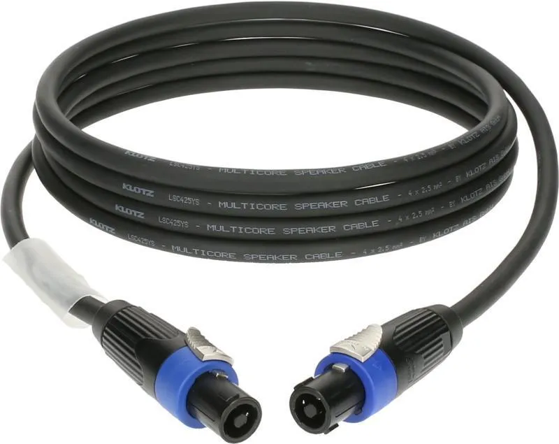 Klotz IM kabel speakON 4p, 4 x 2,5 mm², PVC, 20m, kovový kryt