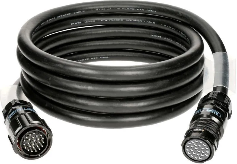 Klotz PA-COM kabel 24 x 4,0 mm², eXtreme PVC, 50m, stříbrné konektory