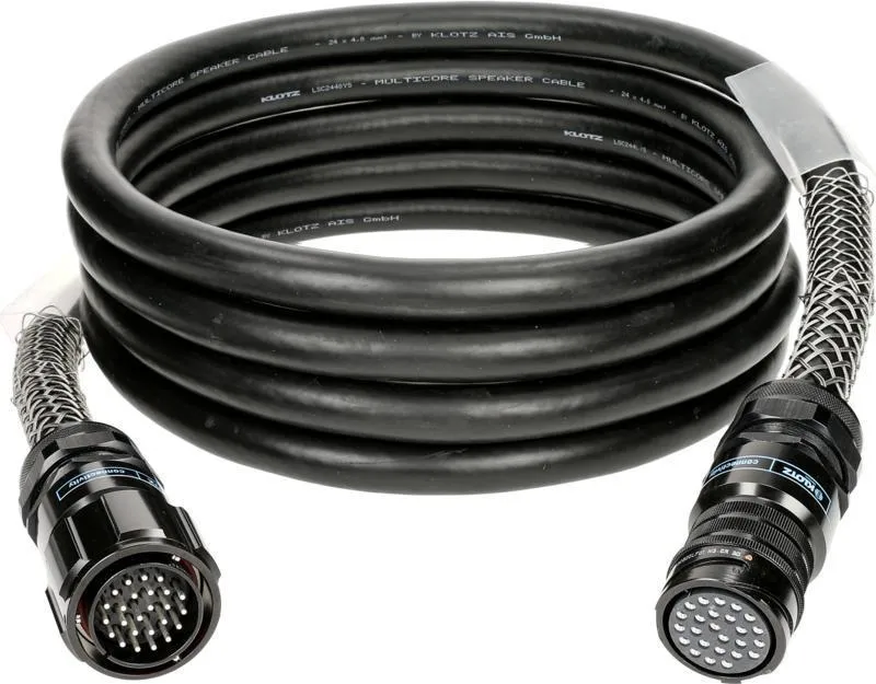 Klotz IM kabel 24 x 4,0 mm² reproduktorový kabel eXtreme PVC PA-COM® 25p stříbrné konektory - 30m
