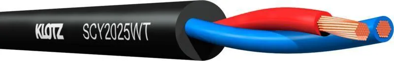 Klotz reproduktorový kabel - voděodolný 2 x 2,5 - 6,0 mm² - PVC - 1m