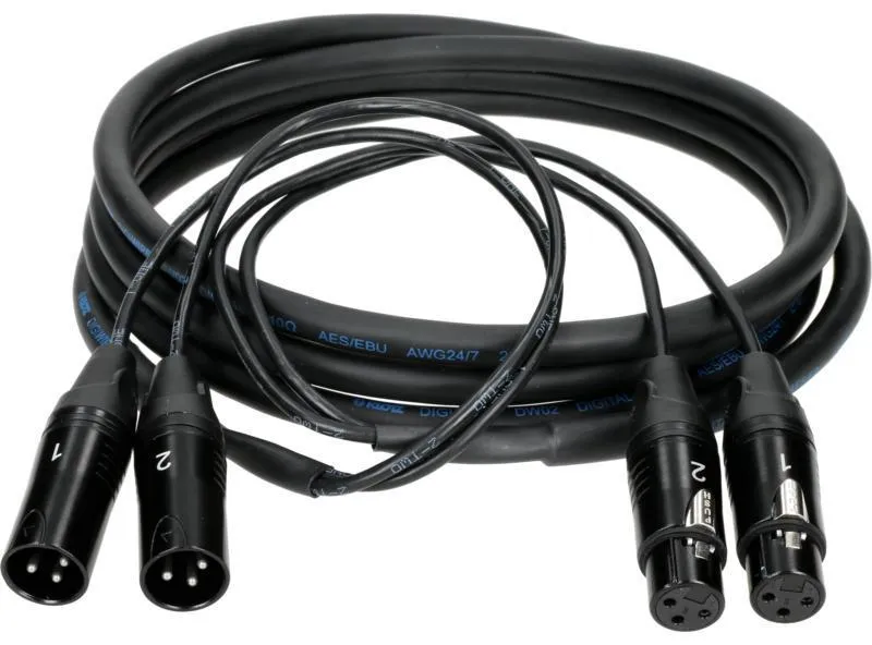 Klotz skupinový kabel 2 x XLR 3p, černý, 20m