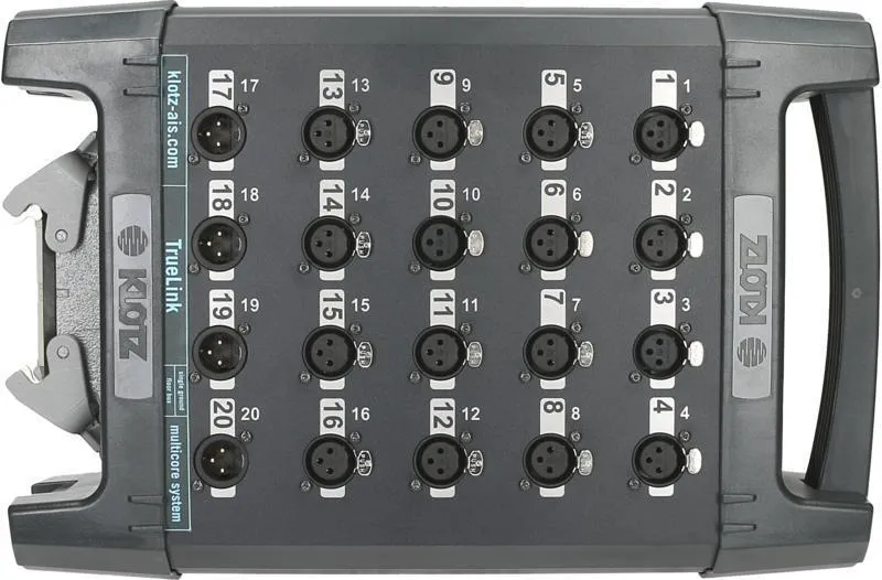 Klotz TrueLink Pro 16/4 XLR 3p - Han® D 20 kanálový stage box - společné uzemnění - 0,368m
