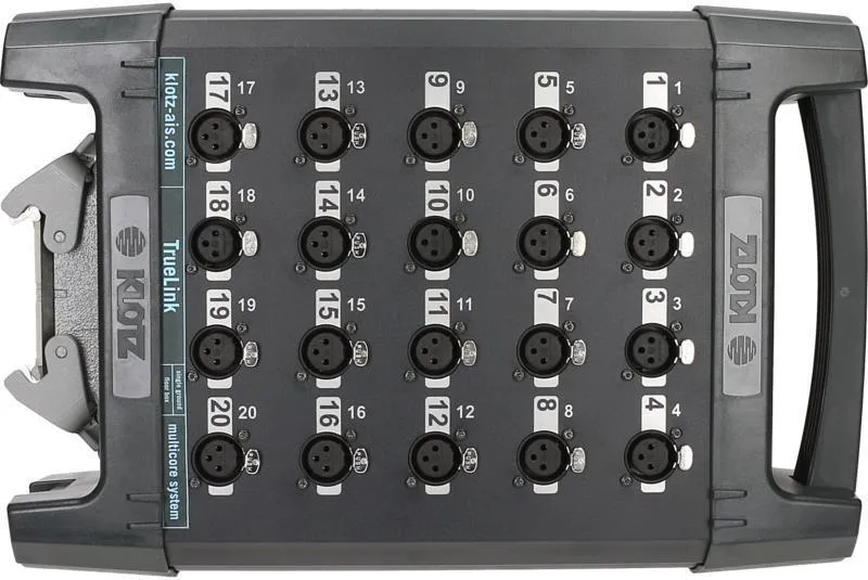Klotz TrueLink Pro 20/0 XLR 3p - Han® D 20 kanálový stage box - společné uzemnění - 0,368m