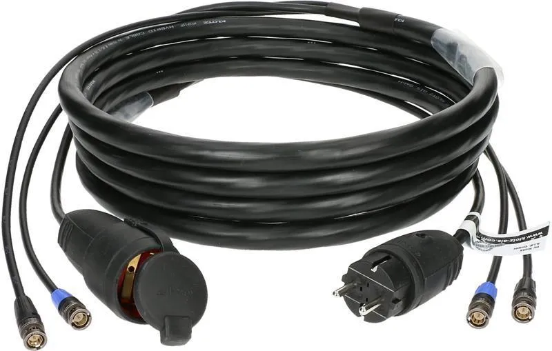 Klotz hybridní kabel 6G SDI, 2 x UHD BNC, Schuko, 20m