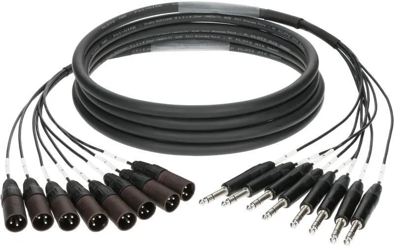Klotz kabel - symetrický 8 x XLR 3p samec - 8 x TRS - 2m