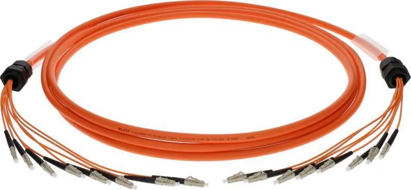 Klotz optický kabel 8x LC breakout, multimode, 100m