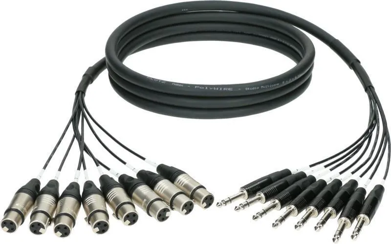 Klotz kabel 8-cs. analogový loom, symetrický 8 x XLR 3p, 8 x TRS, 5m