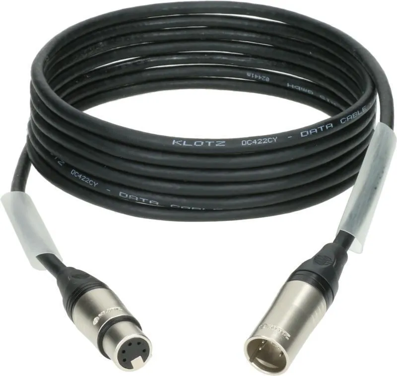 Klotz DMX kabel, dvojité stínění, XLR 5p, nikel, 5m