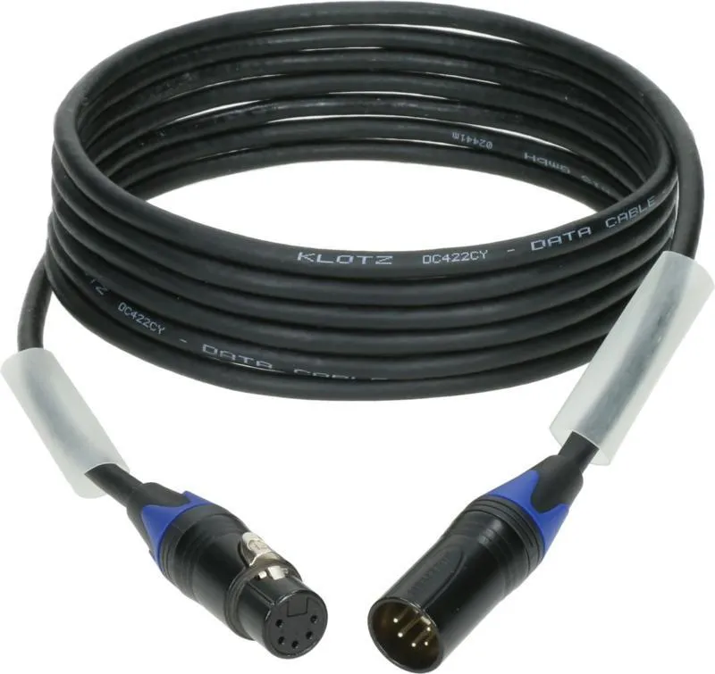 Klotz DMX kabel XLR 5p, dvojité stínění, Neutrik, 10m