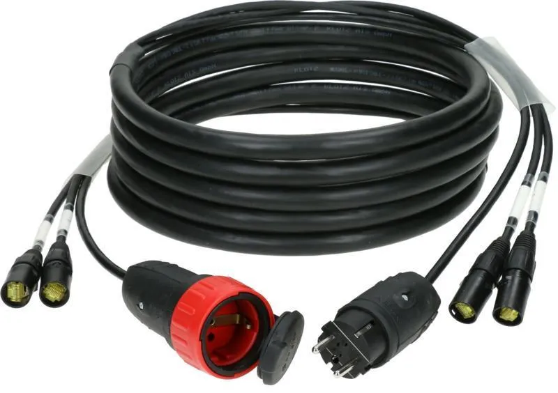 Klotz hybridní kabel CAT7 a napájení 2 x etherCON + Schuko - 30m