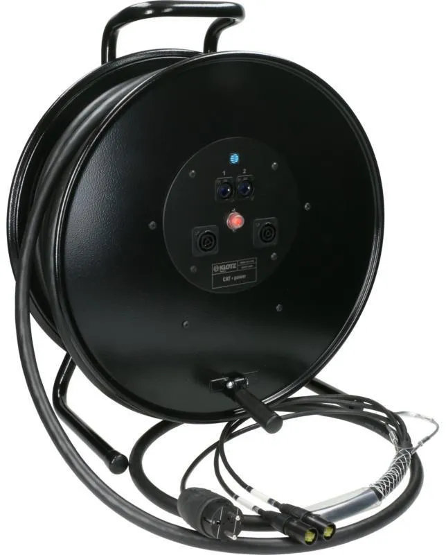 Klotz hybridní kabel CAT7 a napájení 3G1.5, 2 x etherCON, Schuko => powerCON TRUE1 - 40m