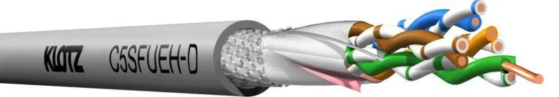 Klotz CAT5e datový kabel AWG 24/1 - SF/UTP - FRNC Dca