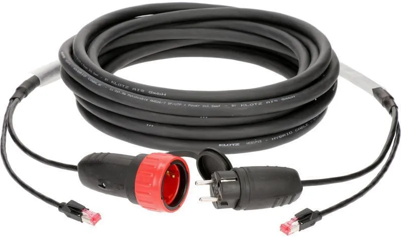 Klotz hybridní kabel CAT5e a napájení 1 x RJ45 + Schuko - 40m