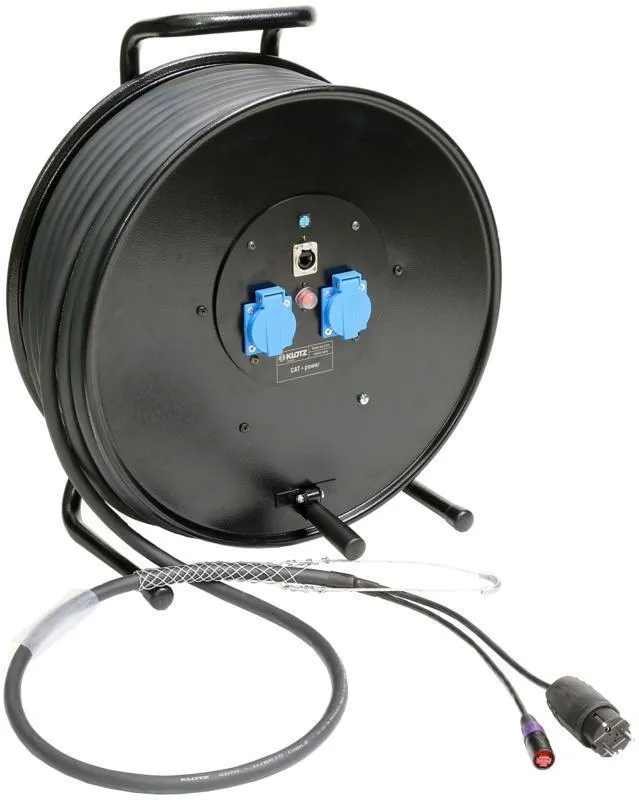 Klotz hybridní kabel CAT5e a napájení 1 x etherCON + Schuko - 2,4m