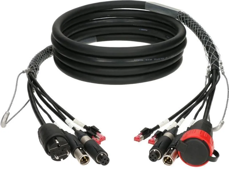Klotz hybridní kabel CAT5e, 2 x RJ45, 2 x convertCON, Schuko, 100m