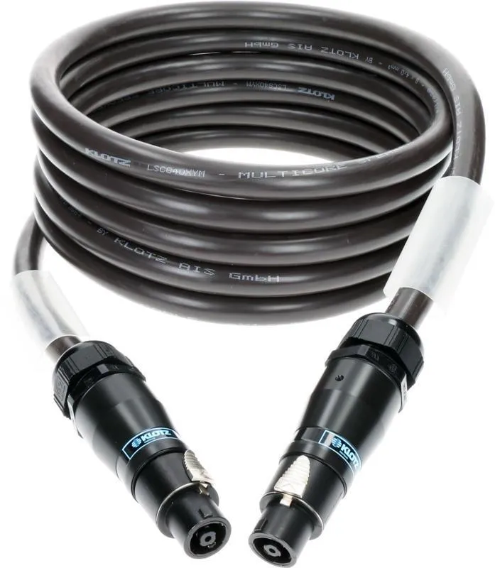 Klotz kabel speakON 8p, 8 x 4,0 mm², PVC, 5m, kovový kryt