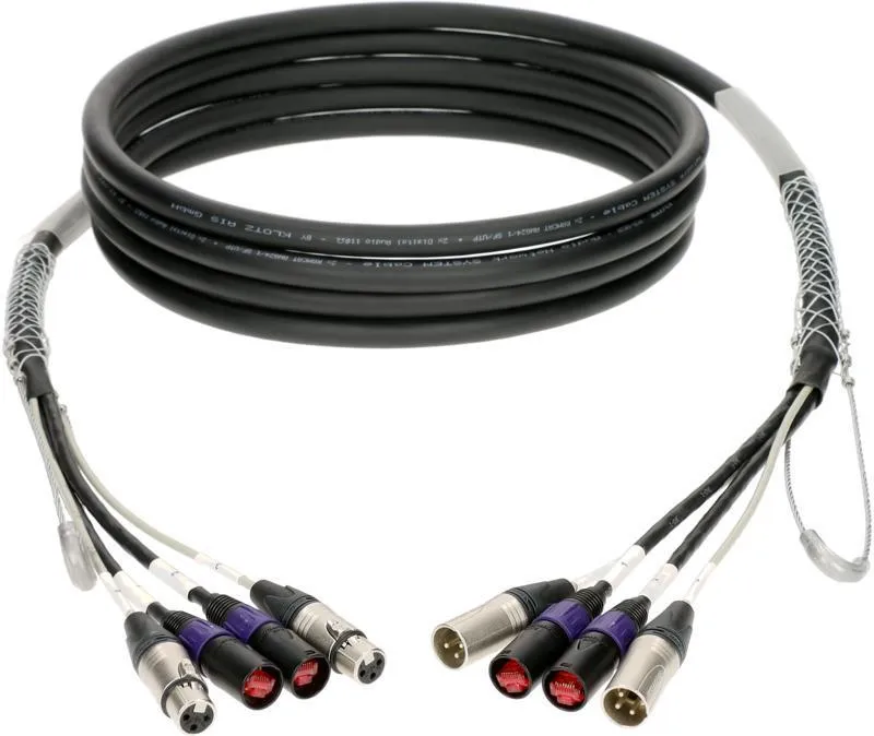 Klotz hybridní kabel CAT5e - 2 x etherCON, 2 x XLR 3p, 50m