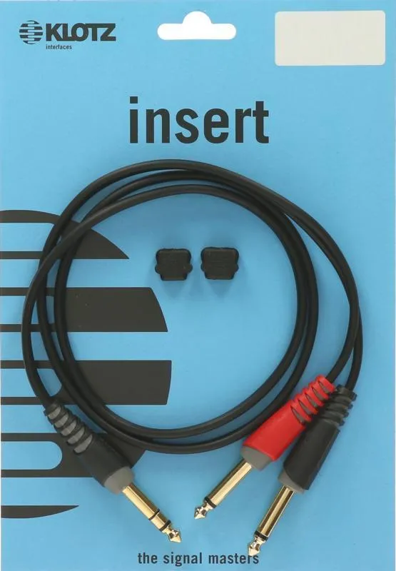 Klotz Y-kabel Jack 6,35 mm - 2x Jack 6,35 mm - lehký - 1m
