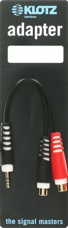 Klotz Y adaptér 3,5 mm TRS - 2x RCA, krátký - 0,2m