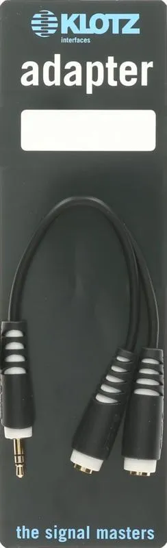 Klotz Jack-Jack kabel 3,5 mm, 2x TRS, kompaktní, 0,2m