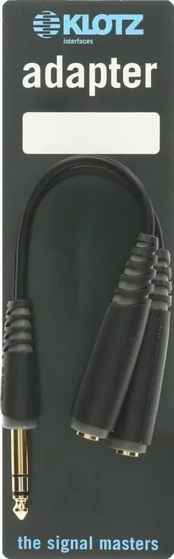Klotz Jack-Jack kabel 2x TRS 6,35 mm, kompaktní, 0,2m
