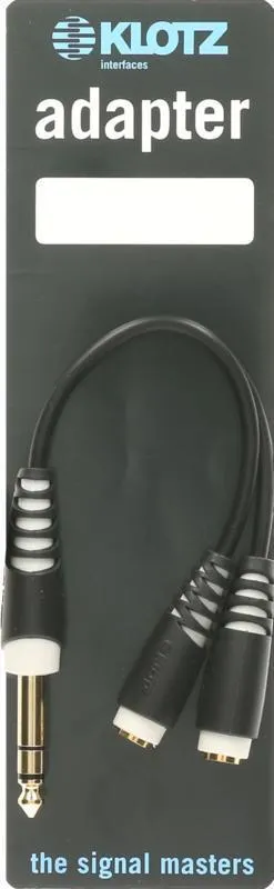 Klotz kabel Y- a Inzert, Jack-Jack, 2x TRS 3,5 mm, kompaktní, 0,2m