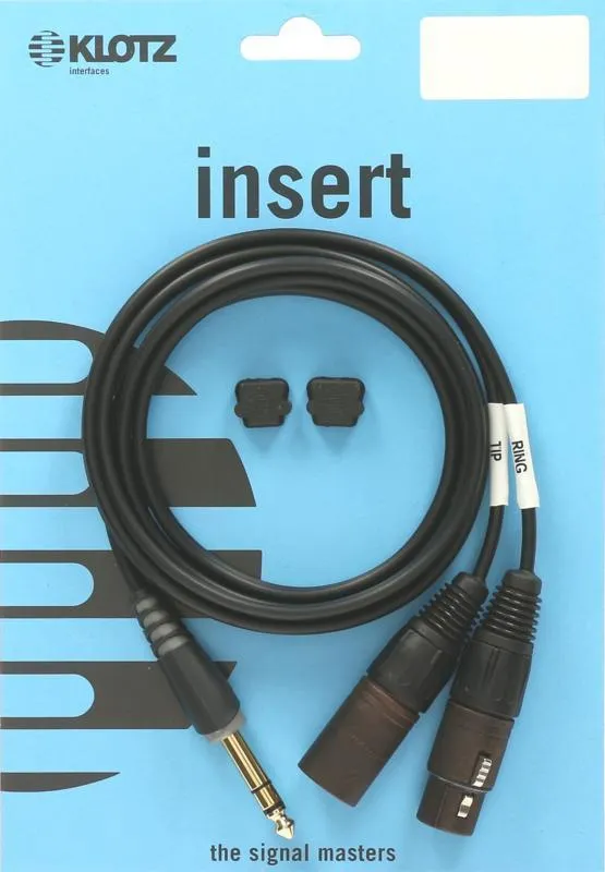 Klotz Y kabel TRS 6,35 mm na 2 x XLR 3p, 3m
