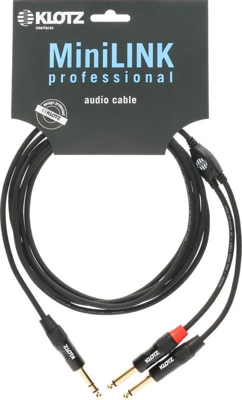 Klotz MiniLink Pro Y-kabel 6,35 mm - 2x TS 6,35 mm - 3m