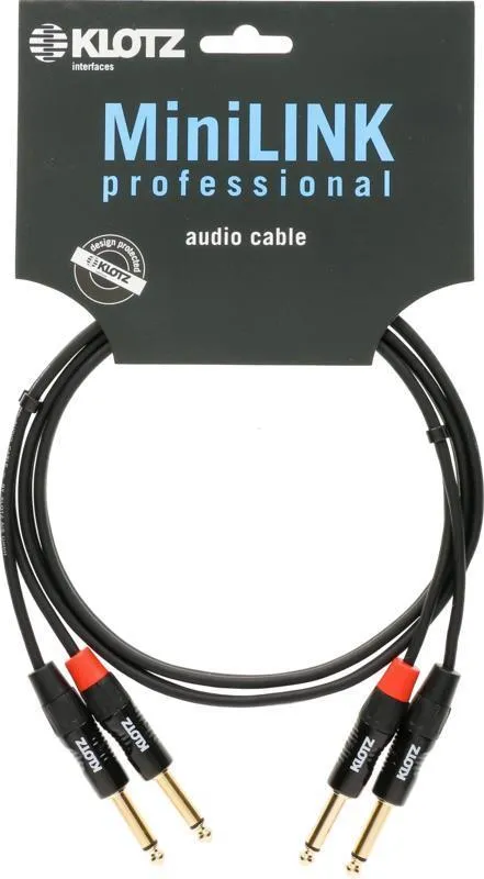 Klotz kabel Jack-Jack, stereo, zlacené konektory, 0,9m