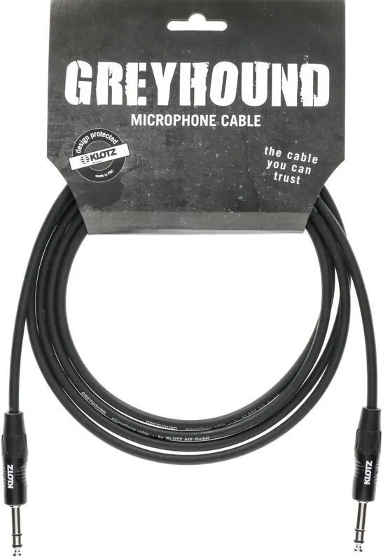 Klotz GREYHOUND analogový audiokabel - symetrické kovové konektory - 6m