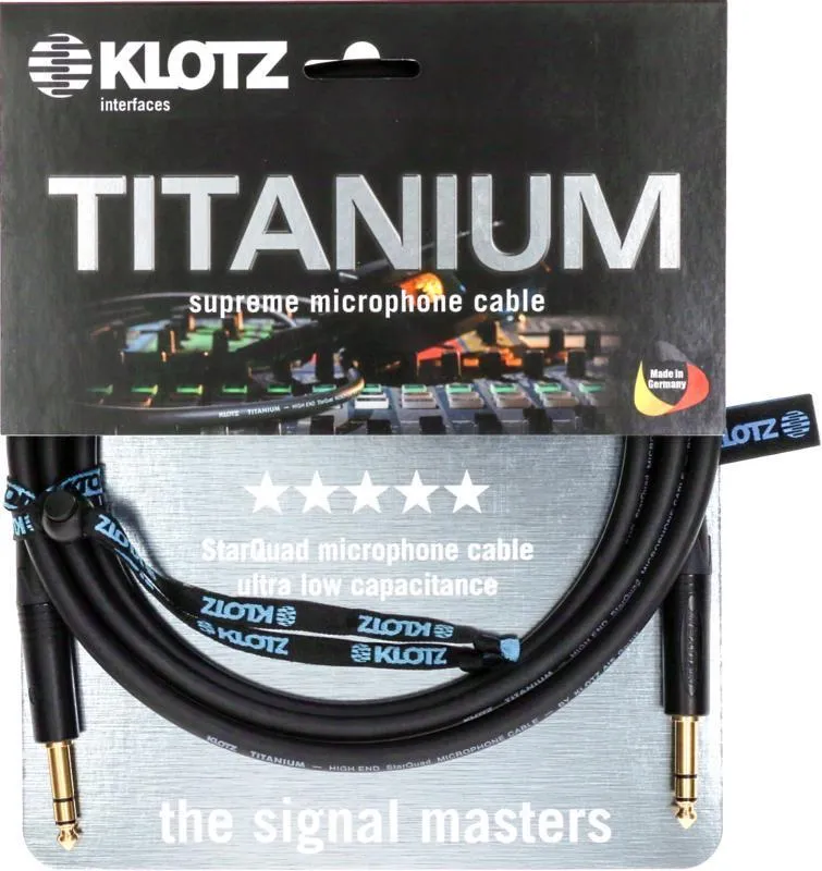 Klotz TITANIUM StarQuad analogový audio kabel Neutrik symetrické konektory - 7,5m