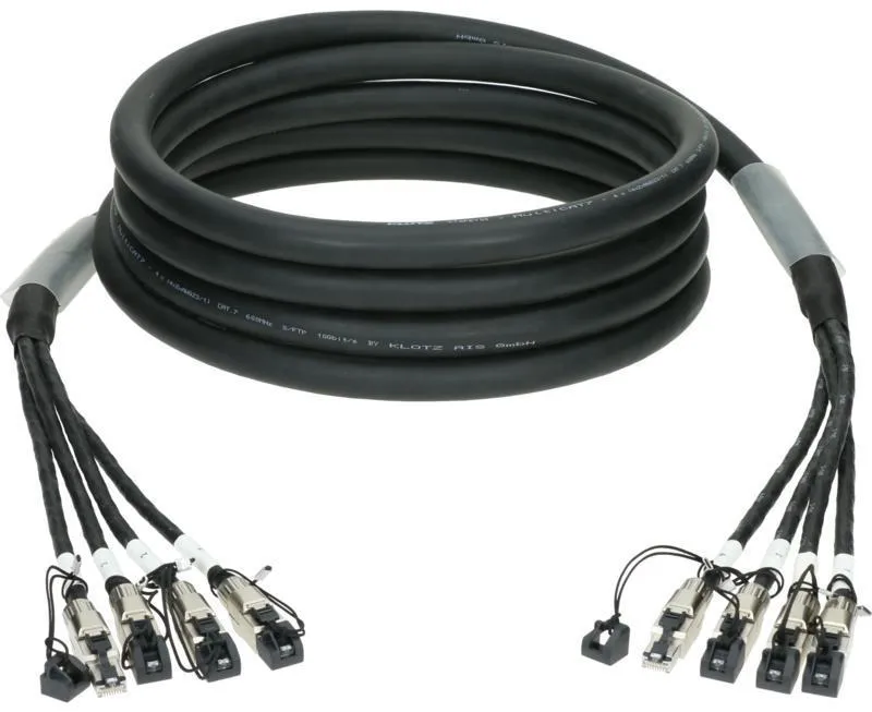 Klotz kabel CAT7 flexibilní 4x MultiCAT S/FTP RJ45 - RJ45 5m