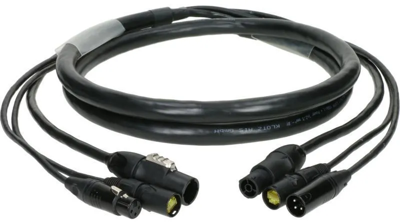 Klotz hybridní kabel etherCON + XLR 3p + powerCON TRUE1 - IP65 - 60m