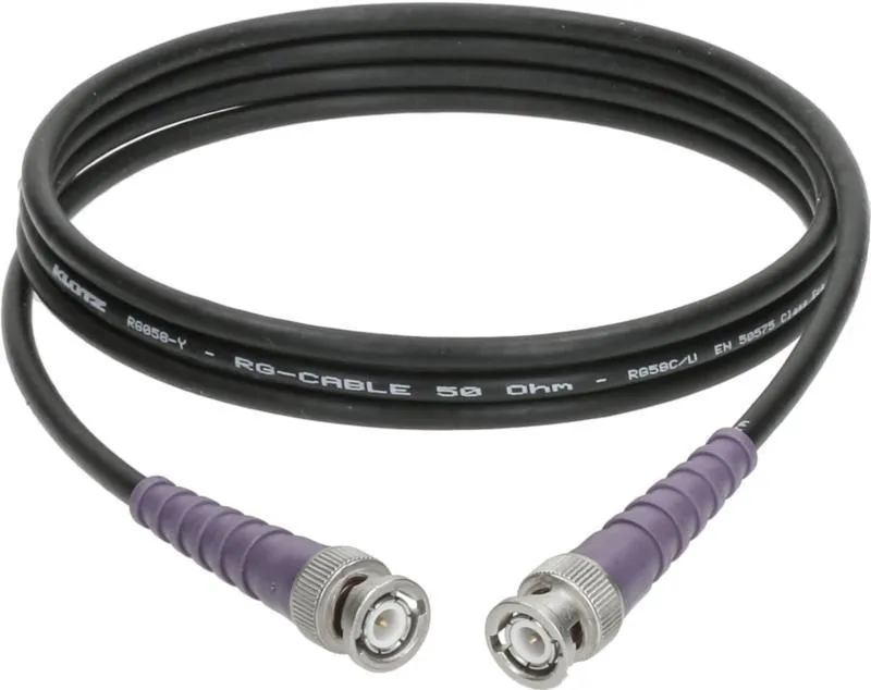 Klotz flexibilní 50 ohmový koaxiální kabel - RG58C/U s BNC konektory - 10m