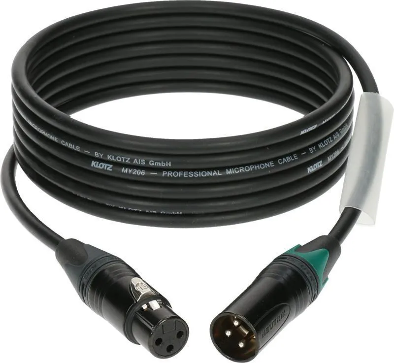 Klotz mikrofonní kabel XLR-XLR, barevné kódování, Neutrik konektory, 5m
