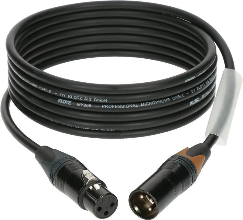 Klotz mikrofonní kabel XLR-XLR, barevné kódování, Neutrik konektory, 1m