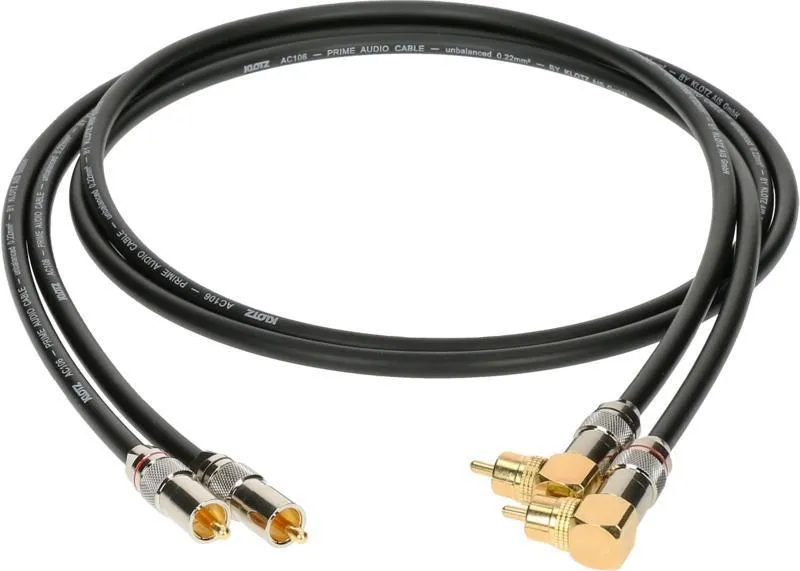 Klotz RCA kabel s pozlacenými konektory - 1m