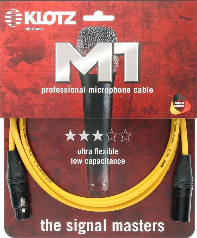 Klotz mikrofonní kabel XLR 3p, Neutrik konektory, 7,5m