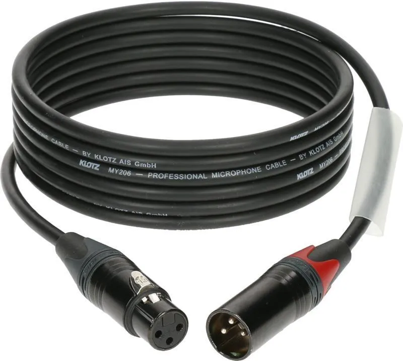 Klotz mikrofonní kabel XLR-XLR, barevné kódování, Neutrik konektory, 2m